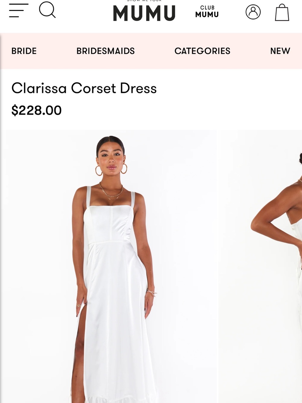 Show Me Your MuMu Clarissa Corset Dress in White